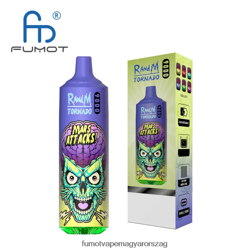 aloe szőlő Fumot technology co 6ZBT2B12 Fumot Tornado 9000 eldobható vape toll - 18ml (1 db)