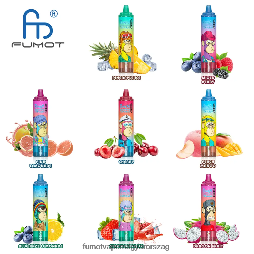 ananász jég Fumot vape Europe 6ZBT2B191 Fumot Tornado 25 ml 15000 eldobható vape (1 db)