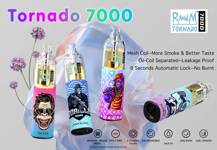 barack áfonyás cukorka Fumot vape Magyarország 6ZBT2B86 Fumot Tornado 7000 eldobható vape toll - 14 ml (1 darab)